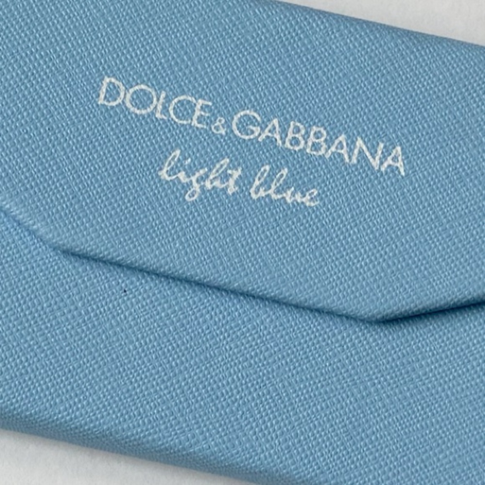 Dolce & Gabbana Light Blue Suede like Interior Trifold Wallet/Card Holder NEW